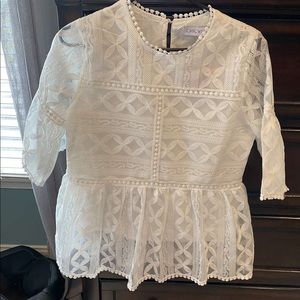 Women’s Chicwish White Lace Shirt